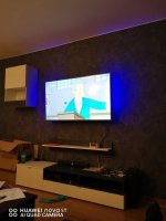 Obrázek od zákazníka pro Obývací stěna Caminetto, bílá / sosna tmavá