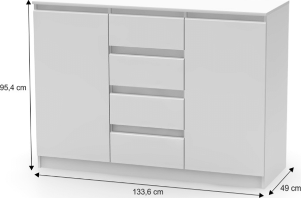 Kombinovaná komoda Adibi New 010 bílá
