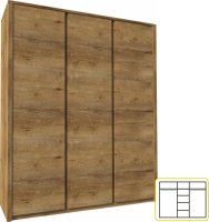 3-dveřová šatní skříň Montana S3D