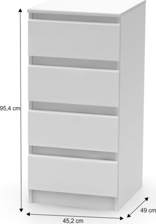 Šuplíková komoda Adibi New 009 bílá