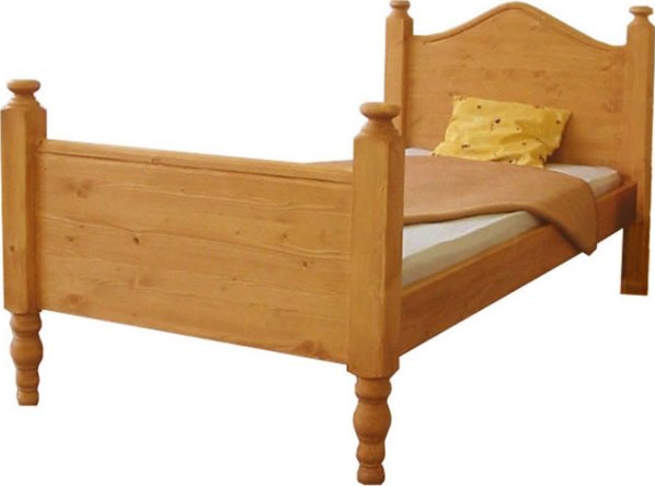 Dřevěná postel Rustical jednolůžková