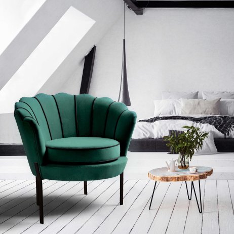 Designové křeslo Angelo tmavě zelená