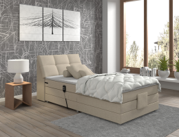 Béžová polohovací postel Chaire Boxspring 120x200 cm