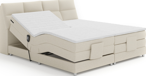 Béžová polohovací postel Chaire Boxspring 160x200 cm