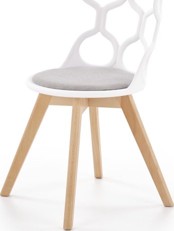 Bílá jídelní židle K308