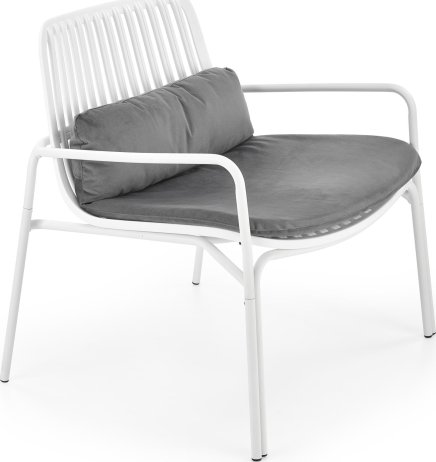 Bílé relaxační křesílko MELBY
