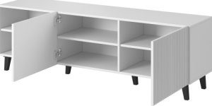 Bílý TV stolek PAFOS 2D2K