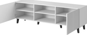 Bílý TV stolek PAFOS 2D2K