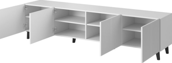 Bílý TV stolek PAFOS 4D