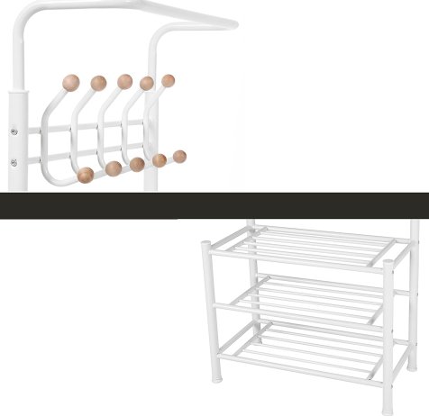 Bílý věšák Industrial R04