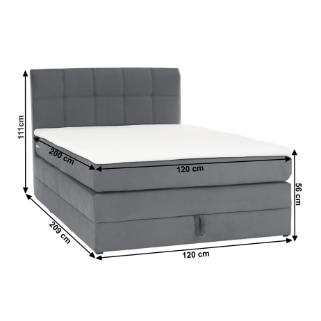 Boxspring postel Plafo 120x200 MegaKomfort
