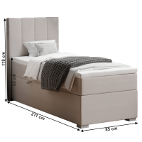 Boxspringová postel Fetplay 80x200 levá
