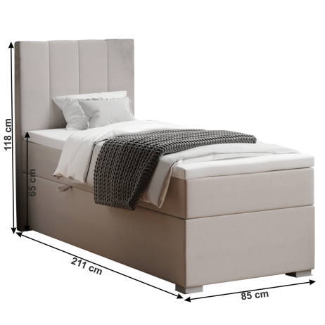 Boxspringová postel Fetplay 80x200 levá