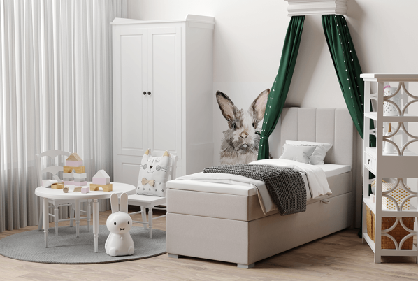 Boxspringová postel Fetplay 90x200 pravá
