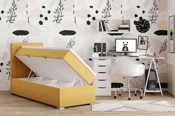 Boxspringová postel Gaffam 90x200 levá