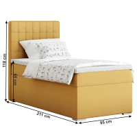Boxspringová postel Gaffam 90x200 levá