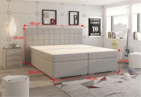 Boxspringová postel Ornarus 160 Komfort