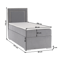 Boxspringová postel Plaplay 80x200 levá