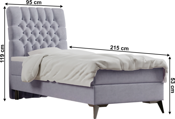 Boxspringová postel Typart 90x200 cm pravá