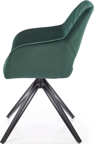 Čalouněná jídelní židle K535 tmavězelená