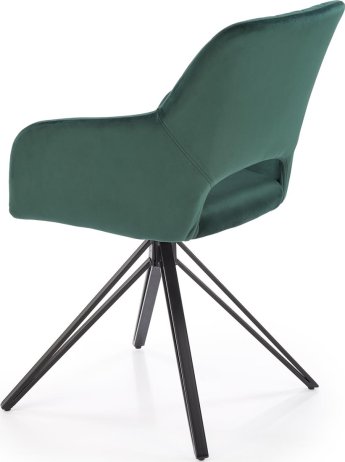Čalouněná jídelní židle K535 tmavězelená