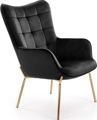 Designové křeslo CASTEL 2 zlatá/černá