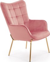 Designové křeslo CASTEL 2 zlatá/růžová