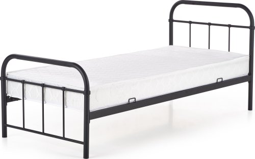 Černá kovová postel LINDA 90