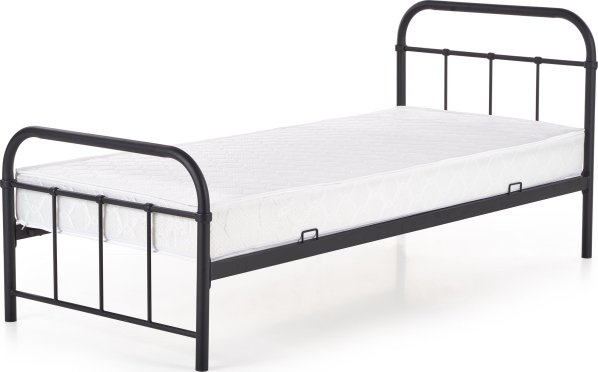 Černá kovová postel LINDA 90