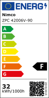 Černé LED zrcadlo ZPC 42006V-90 120x65 cm