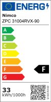 Černé LED zrcadlo ZPC 31004RVX-90 průměr 100cm