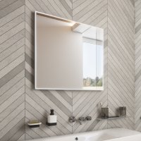 Černé LED zrcadlo ZPC13077-90 70x70 cm