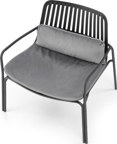 Černé relaxační křesílko MELBY