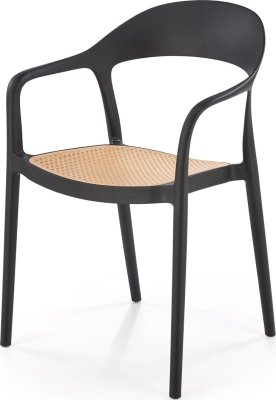 Černé stohovatelné křeslo K530