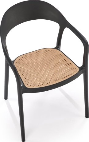 Černé stohovatelné křeslo K530