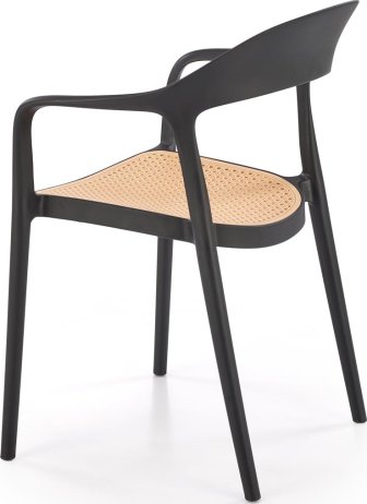 Černé stohovatelné křeslo K530