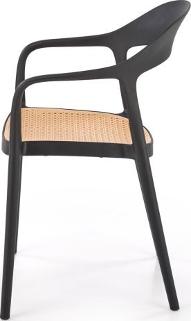 Černé stohovatelné křeslo K530