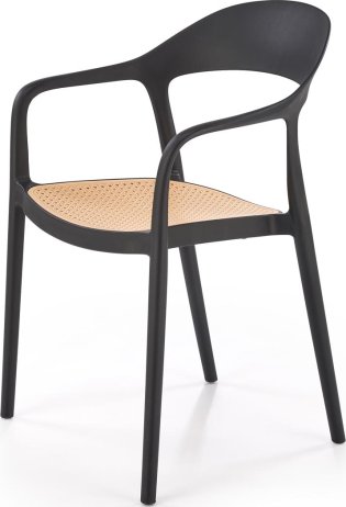 Černé stohovatelné křeslo K530