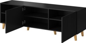 Černý TV stolek PAFOS 2D2K