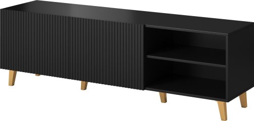 Černý TV stolek PAFOS 2D2K