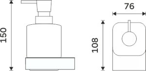 Dávkovač tekutého mýdla Nikau 30031C-26