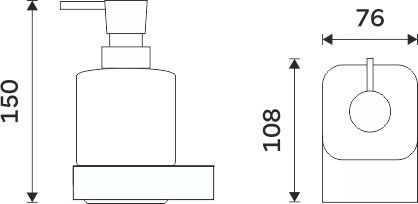 Dávkovač tekutého mýdla Nikau 30031C-26