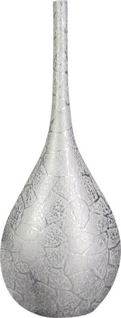 Dekorační váza (11x23x54cm), stříbrná
