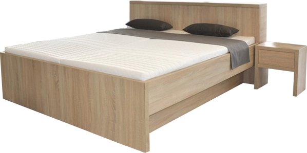 Designová postel Tropea s úložným boxem u hlavy