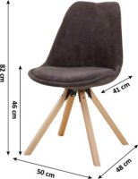 Designová židle SABRA, šedohnědá/buk