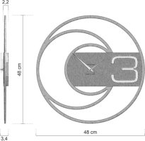 Designové hodiny 10-138-69 CalleaDesign 48cm