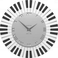 Designové hodiny 51-10-2-2 CalleaDesign Piano black 45cm