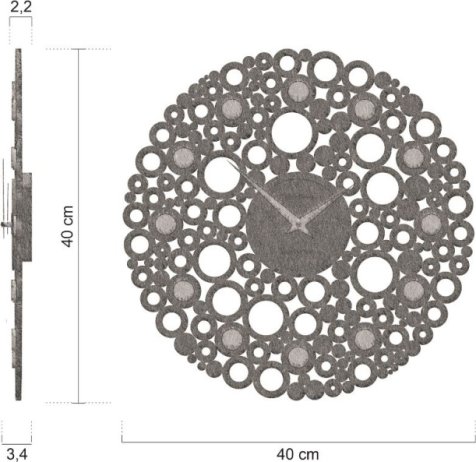 Designové hodiny 61-10-1-56 CalleaDesign Bollicine 40cm