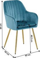 Designové křeslo ADLAM neomint Velvet látka