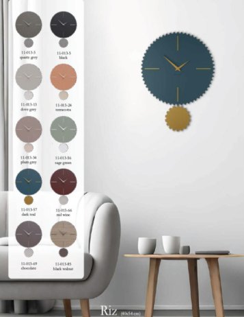 Designové kyvadlové hodiny 11-013-66 CalleaDesign Riz 54cm